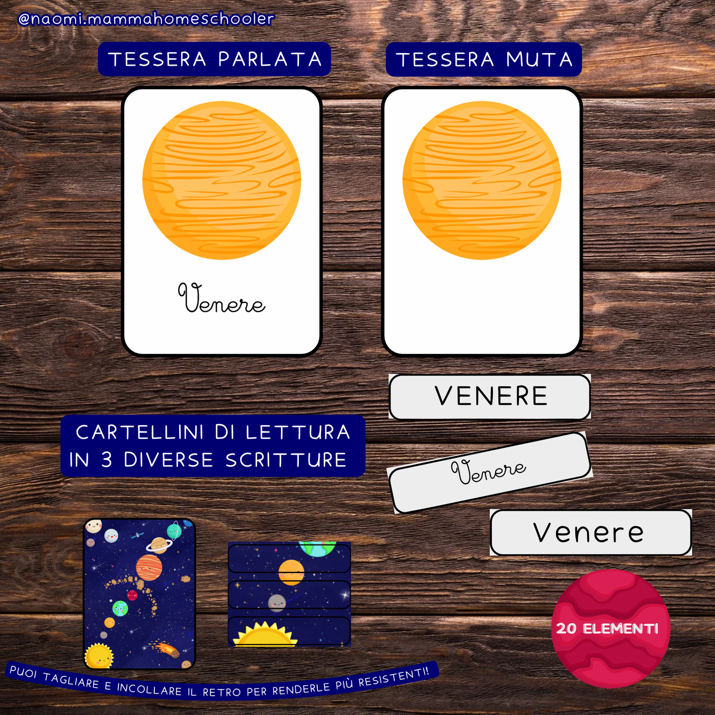 Lo spazio cartoon - carte della nomenclatura in 3 scritture