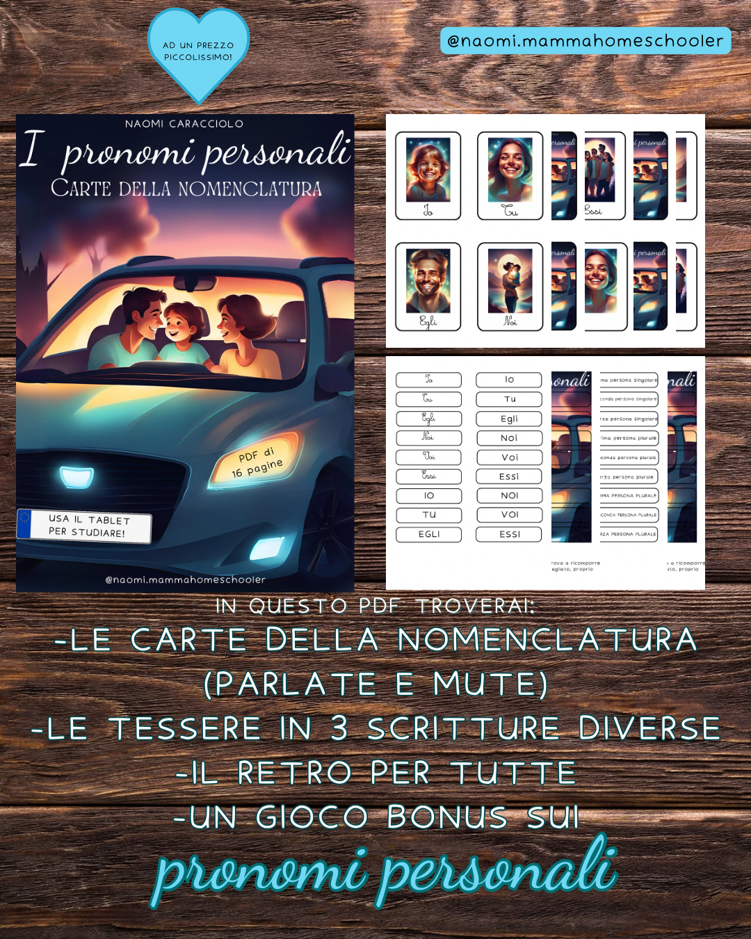 I pronomi personali - Carte della nomenclatura